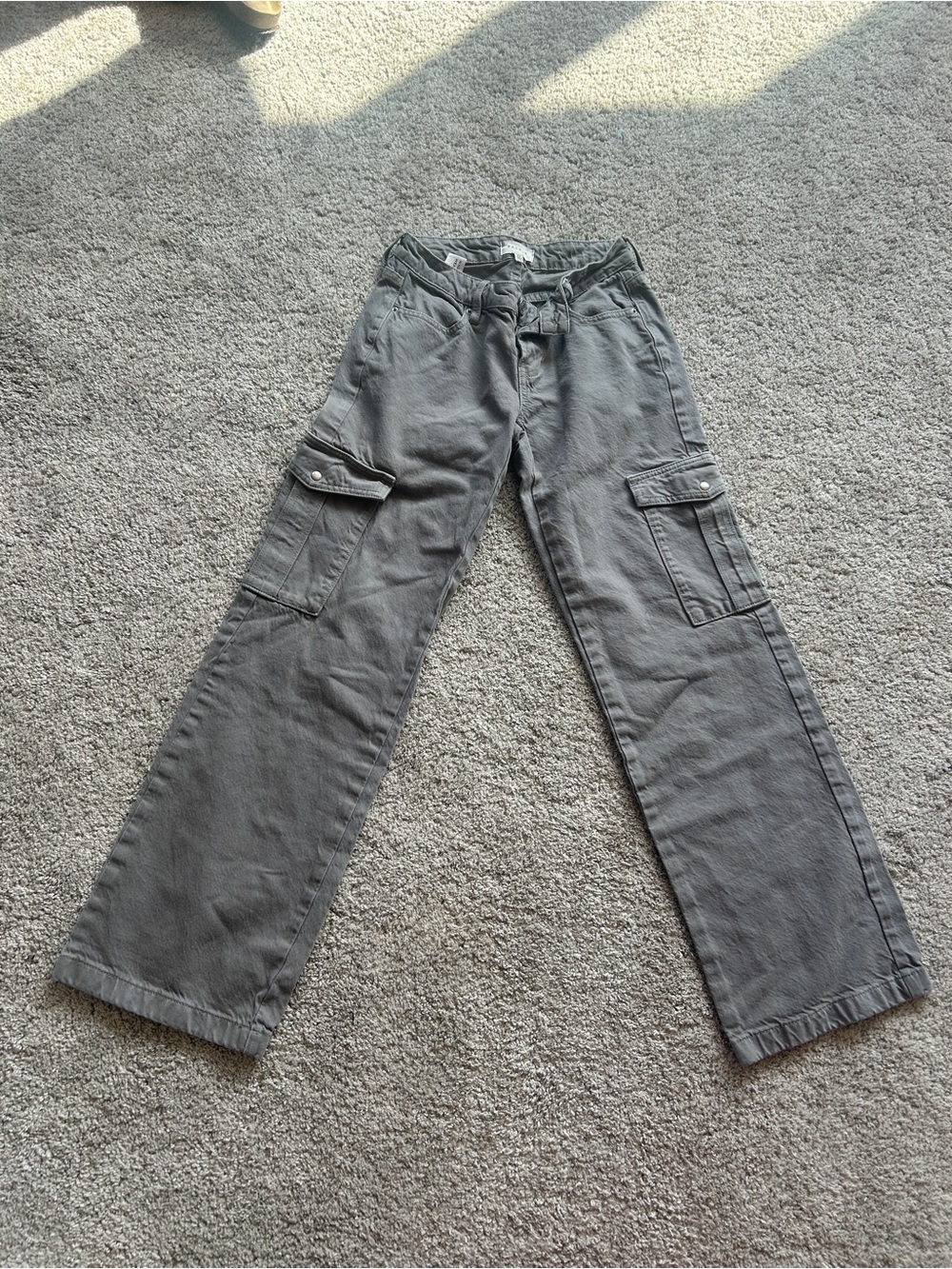 PacSun Grey Low Rise Cargo Jean Size 22